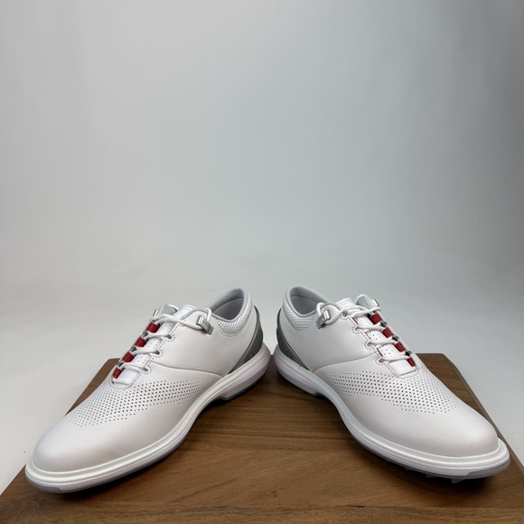 New Mens Nike Air Jordan ADG 4 White Pure Platinum Leather Golf Sneakers Sz 8.5 - Picture 5 of 8